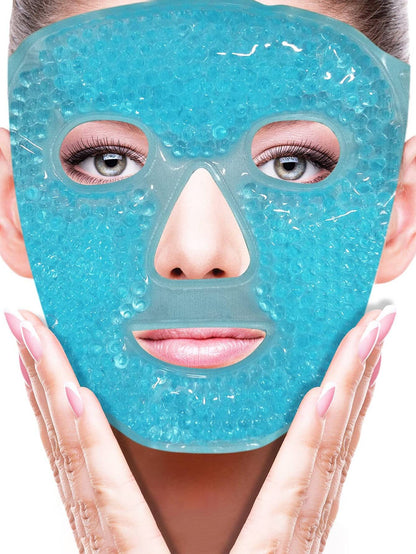 1pc Cold/Hot Gel Face Mask, Summer Pvc Cool/Hot Compress Beauty Mask, Cooling Eye Mask, Ice Pack Facial Mask,Makeup,Cheap,Room Decor,Vanity,Travel,Bedroom,Makeup Accessories,Puff,Makeup Blender,Powder