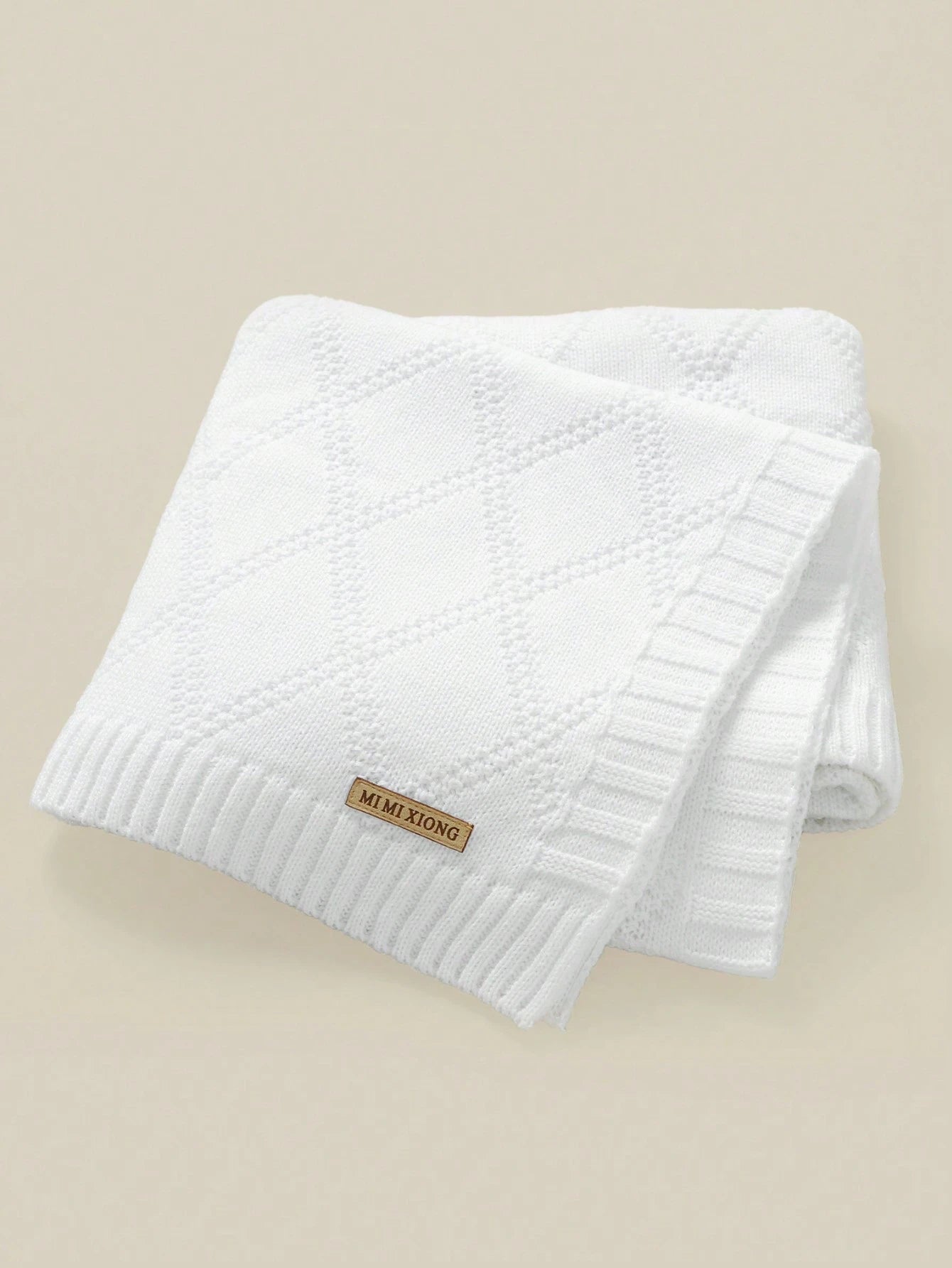1pc Comfortable & Simple Knitted Baby Blanket, All Season Love Valentine