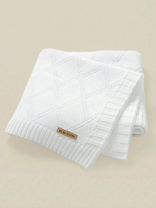 1pc Comfortable & Simple Knitted Baby Blanket, All Season Love Valentine