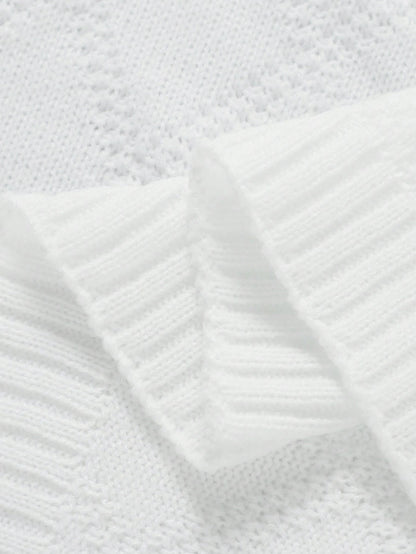 1pc Comfortable & Simple Knitted Baby Blanket, All Season Love Valentine