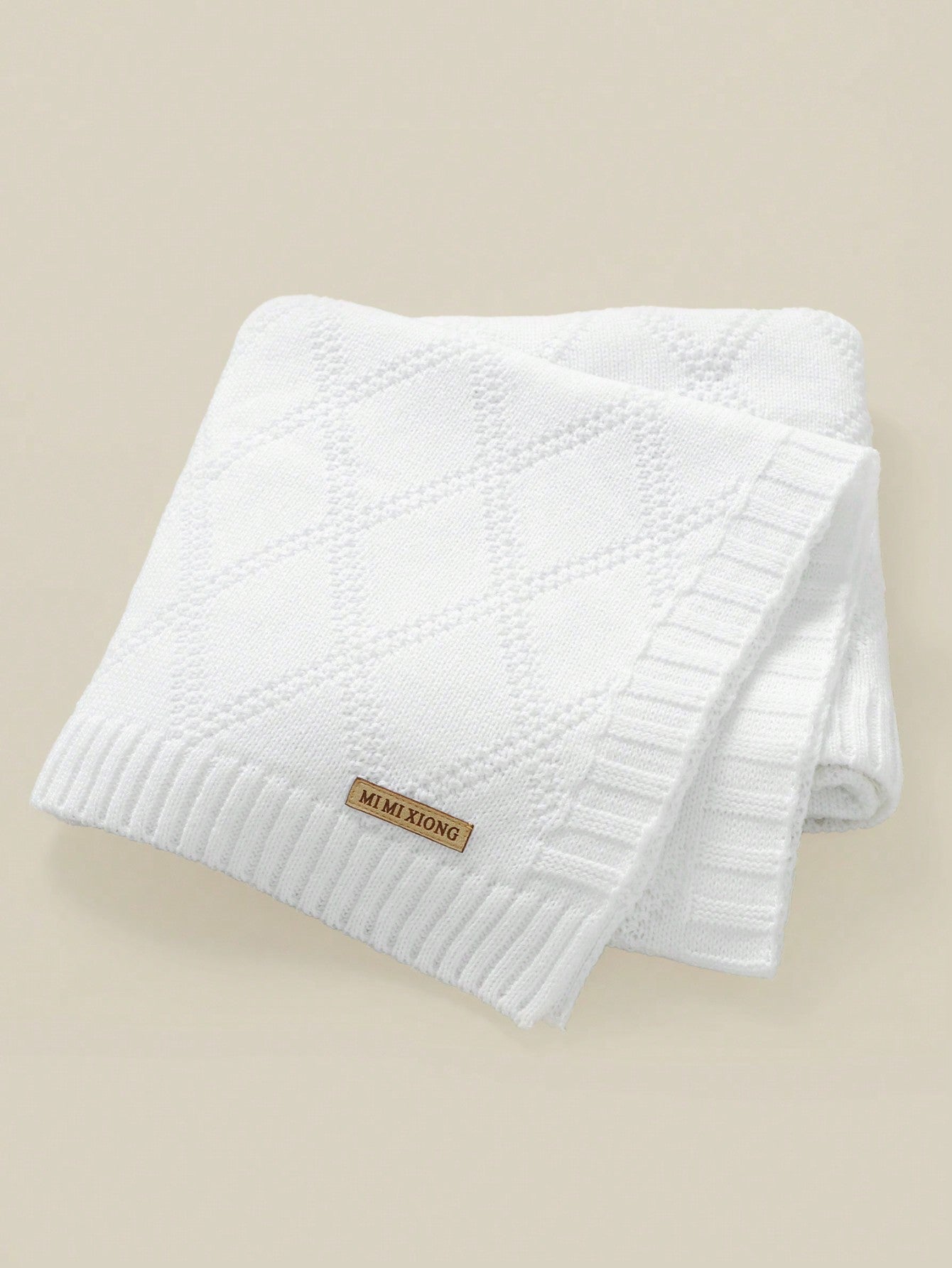 1pc Comfortable & Simple Knitted Baby Blanket, All Season Love Valentine