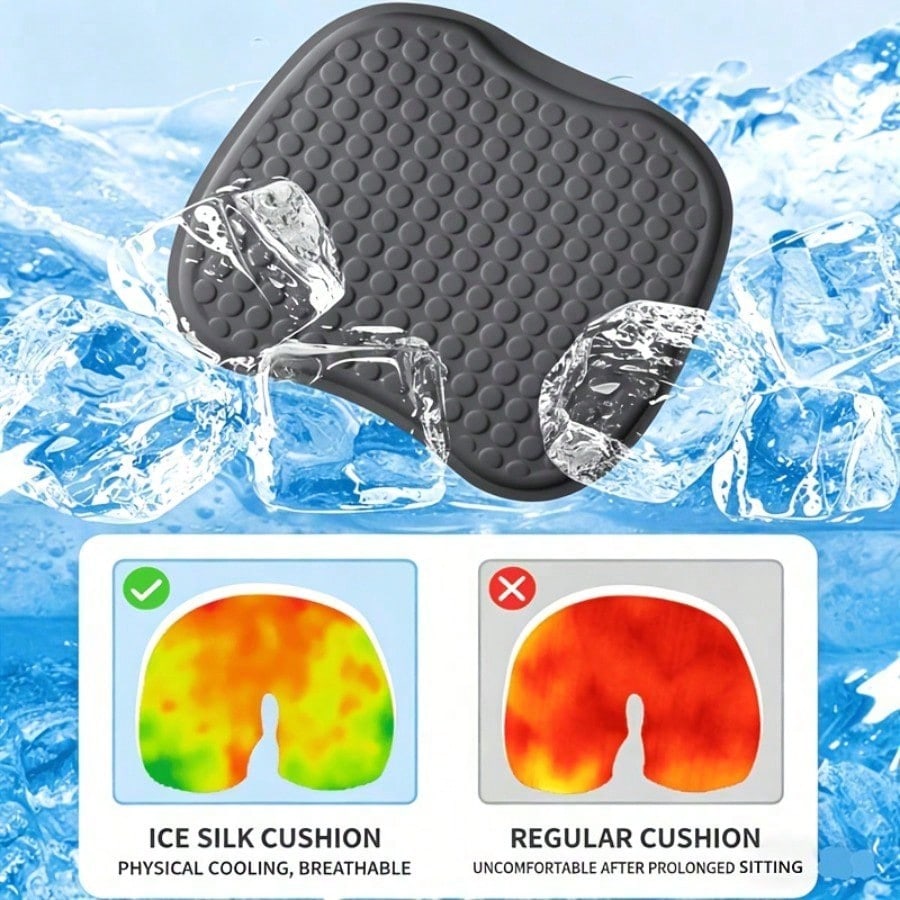 1pc Cooling Seat Cushion, Breathable Summer Seat Pad, Office And Car Seat Cushion For Long Sitting, Home Dining Chair Pad, Breathable Cooling Pad