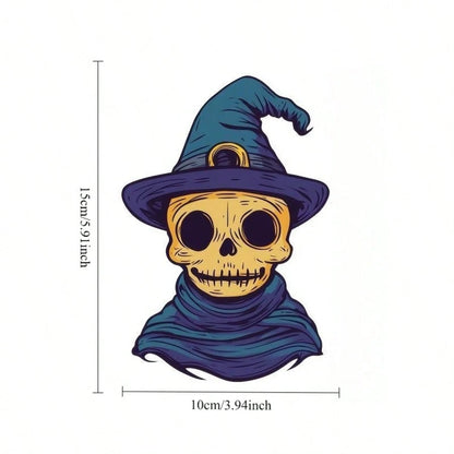 1pc Creative Funny Ghost Skull Halloween Car Body Sticker, Vinyl Waterproof UV Resistant, Suitable For Car Body, Rear Window, Car Tail, Side Window, Motorcycle, Glass Window Wall Decoration