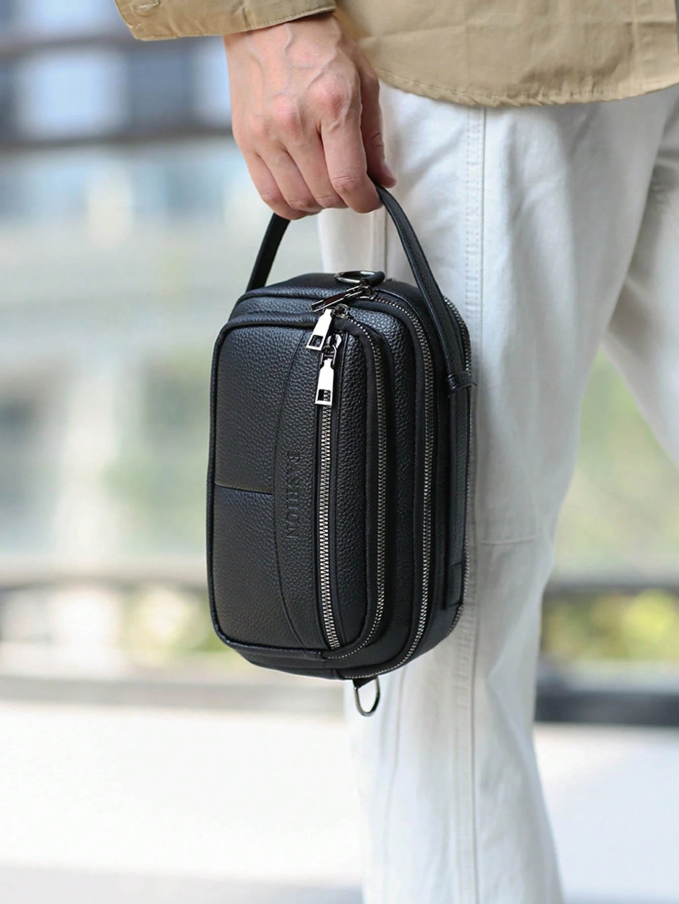 1pc- Crossbody Shoulder Bag- New Large Capacity Men's Horizontal Business Crossbody Bag- Casual Men's Handbag, Suitable For Business, Commuting, Casual Travel