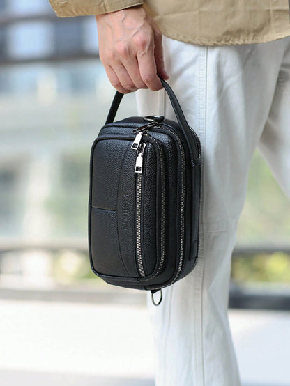 1pc- Crossbody Shoulder Bag- New Large Capacity Men's Horizontal Business Crossbody Bag- Casual Men's Handbag, Suitable For Business, Commuting, Casual Travel