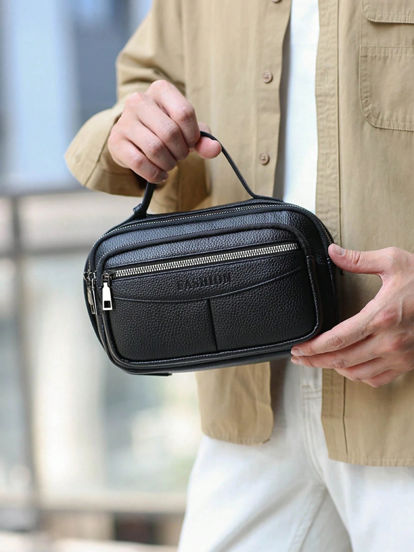 1pc- Crossbody Shoulder Bag- New Large Capacity Men's Horizontal Business Crossbody Bag- Casual Men's Handbag, Suitable For Business, Commuting, Casual Travel
