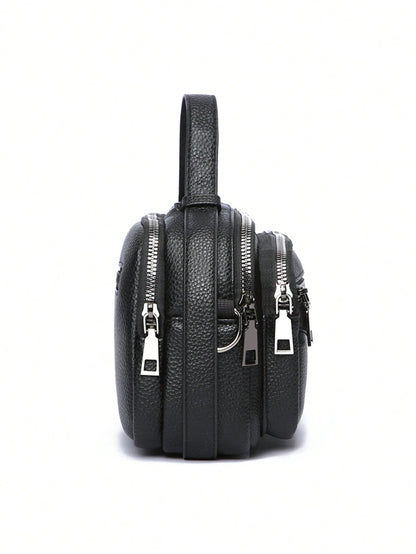 1pc- Crossbody Shoulder Bag- New Large Capacity Men's Horizontal Business Crossbody Bag- Casual Men's Handbag, Suitable For Business, Commuting, Casual Travel