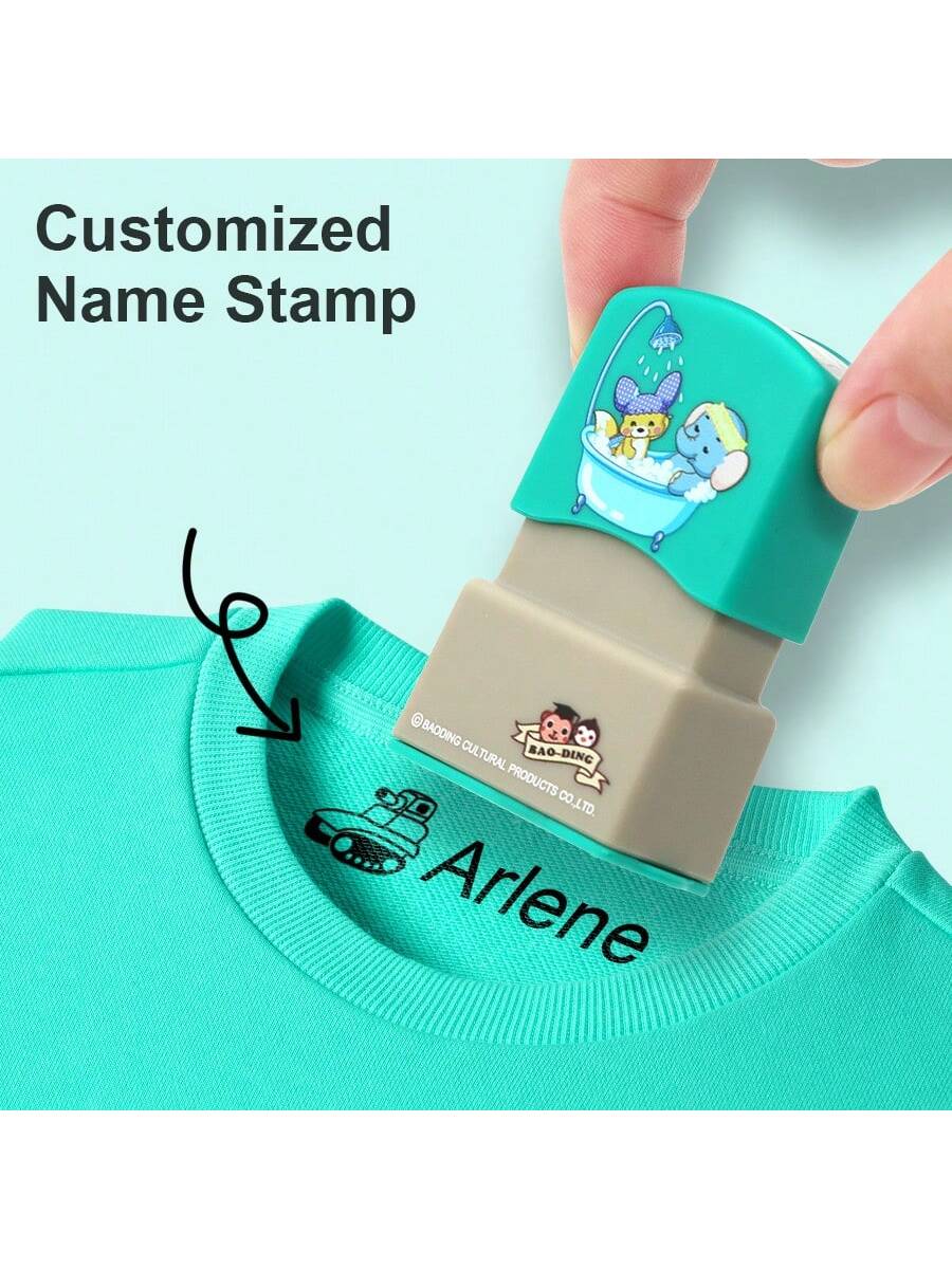 1PC Custom Name Stamp, Custom Name Stamp For Clothing, Custom Name Stamp For Students To Identify Personal Daily Necessities Such As Clothes, Socks, Bed Sheets, Waterproof And Washable Handwritten Sig