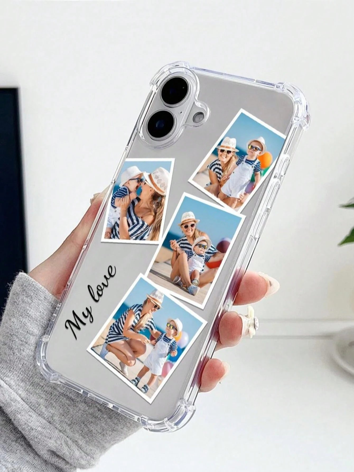 1pc Custom Silver Image Phone Case, Customizable Matte Wedding Font Phone Case, Timeless And Fashionable. Valentine's Day Phone Case, A Timeless Custom Phone Case. Couple Phone Case, DIY Custom Phone