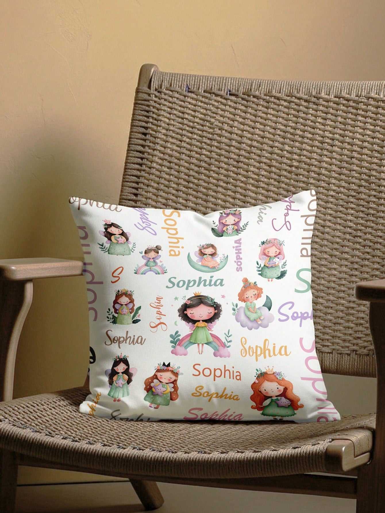 1pc Customizable Personalized Text Print Double-Sided Pillow Case, Printed Pillow Case, Vintage Elegant Pillow Case, Patterned Pillow Case, Suitable For Holiday Gifts, DIY Patterned Pillow Case, For F
