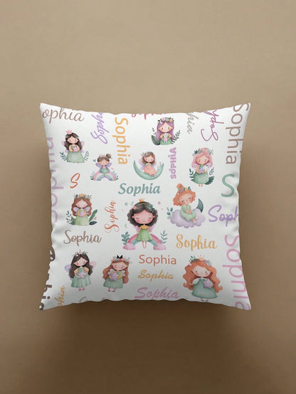1pc Customizable Personalized Text Print Double-Sided Pillow Case, Printed Pillow Case, Vintage Elegant Pillow Case, Patterned Pillow Case, Suitable For Holiday Gifts, DIY Patterned Pillow Case, For F