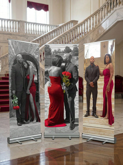 1pc Customized Banner, Personalized Photo Polyester Banner, Outdoor Event And Porch Decor Background, Suitable For Weddings, Birthdays And General Celebrations, Custom Printed Background For Indoor Ga