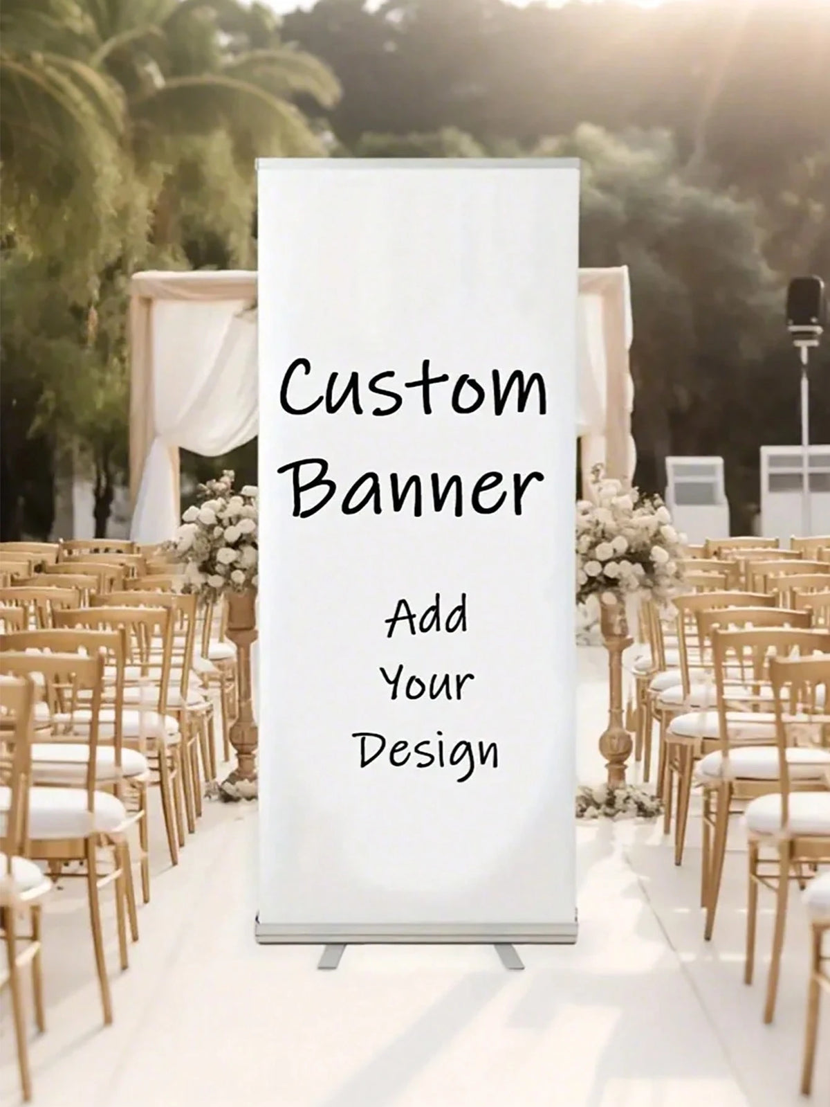 1pc Customized Banner, Personalized Photo Polyester Banner, Outdoor Event And Porch Decor Background, Suitable For Weddings, Birthdays And General Celebrations, Custom Printed Background For Indoor Ga