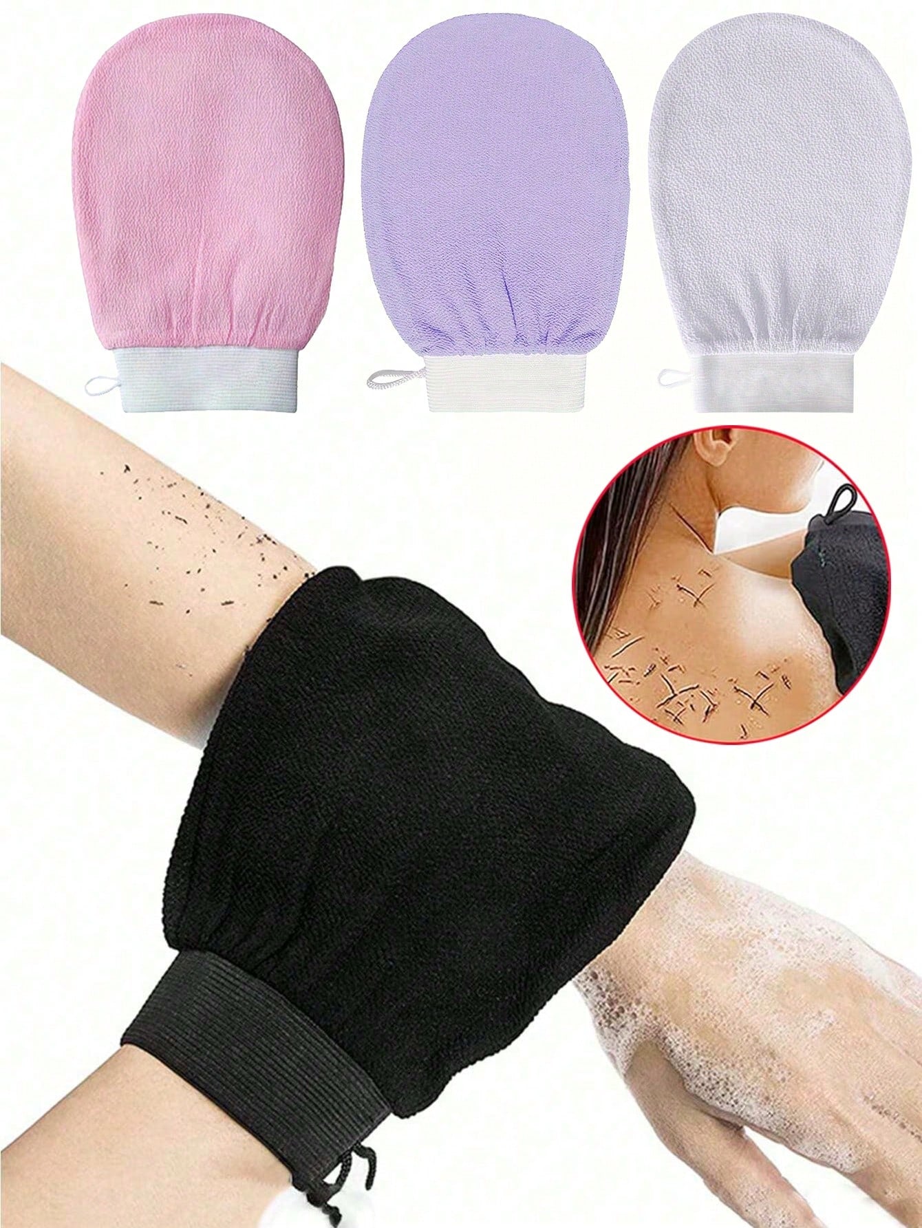 1pc Deep Exfoliating Gloves, Smooth & Radiant- Body Scrub Bath & Shower- Cleans Dead Skin Dry- Gentle Yet Effective Exfoliating Gloves, Korean Exfoliating Gloves, Clearly Removes Dead Skin, Ideal F