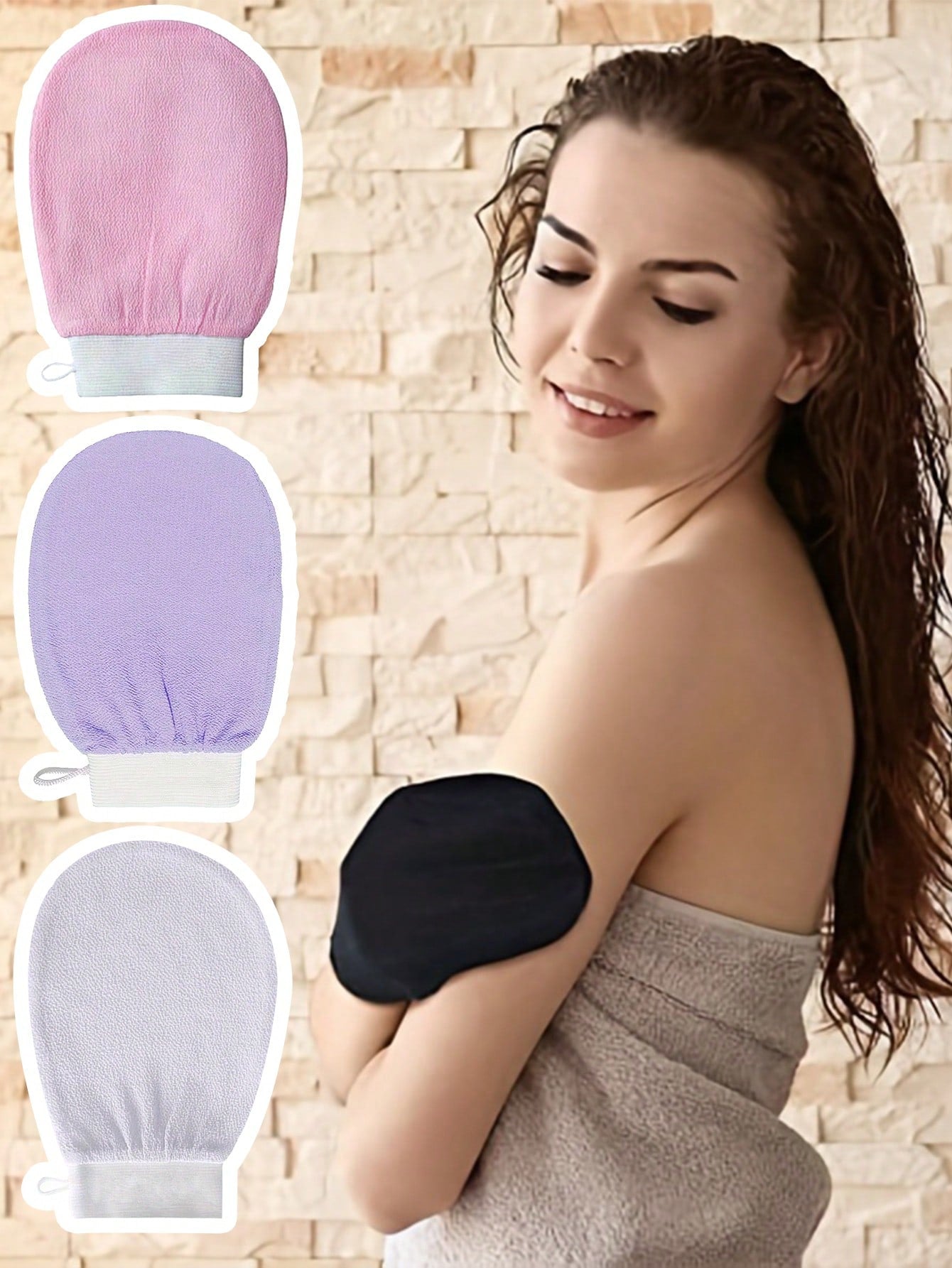 1pc Deep Exfoliating Gloves, Smooth & Radiant- Body Scrub Bath & Shower- Cleans Dead Skin Dry- Gentle Yet Effective Exfoliating Gloves, Korean Exfoliating Gloves, Clearly Removes Dead Skin, Ideal F