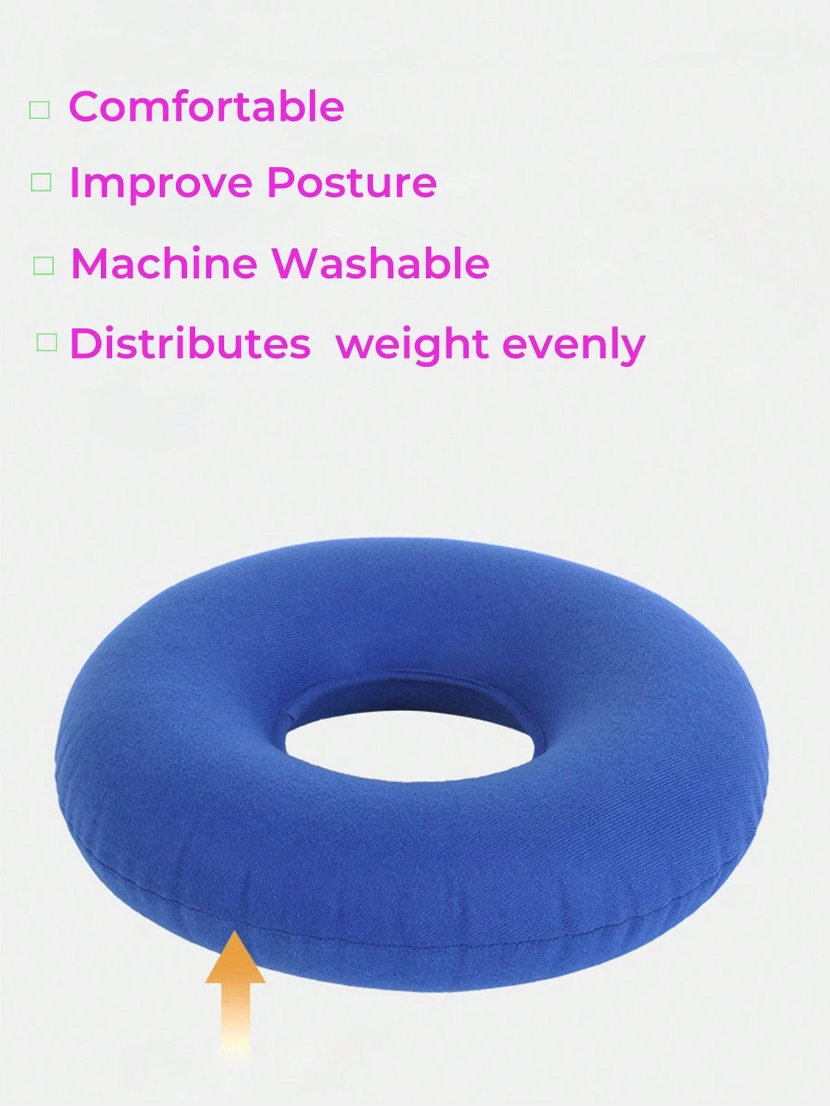 1pc Donut Pillow, Tailbone Inflatable Donut Cushion, Pillow Seat Cushion For Home Office Chair Wheelchair Car,With Inflation Cylinder