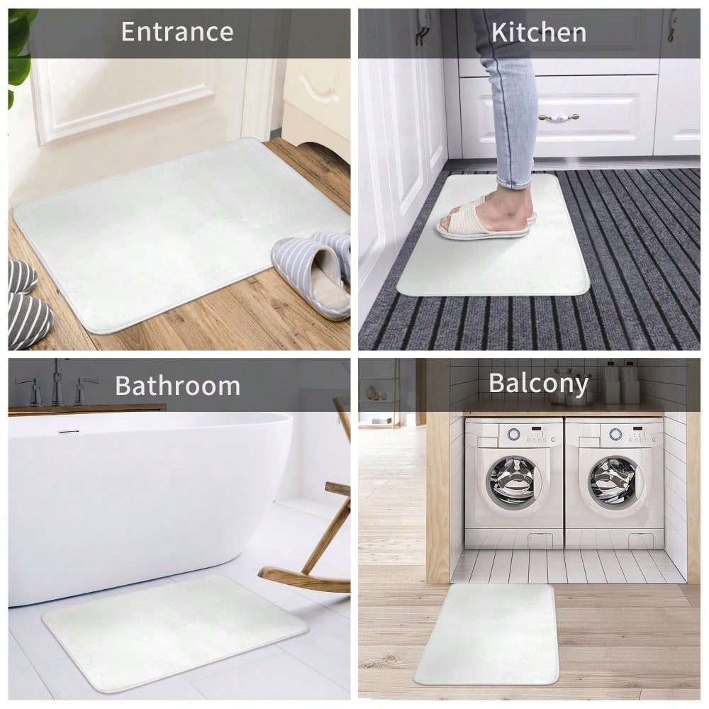 1pc, Door Mat Protector, Made Of Flannel Material, Non-Slip, Laundry Room Pattern Non-Slip Door Mat, Corridor Kitchen Bathroom Balcony Mat, Bathroom Mat Outdoor Rug, Home Indoor And Outdoor Decorative