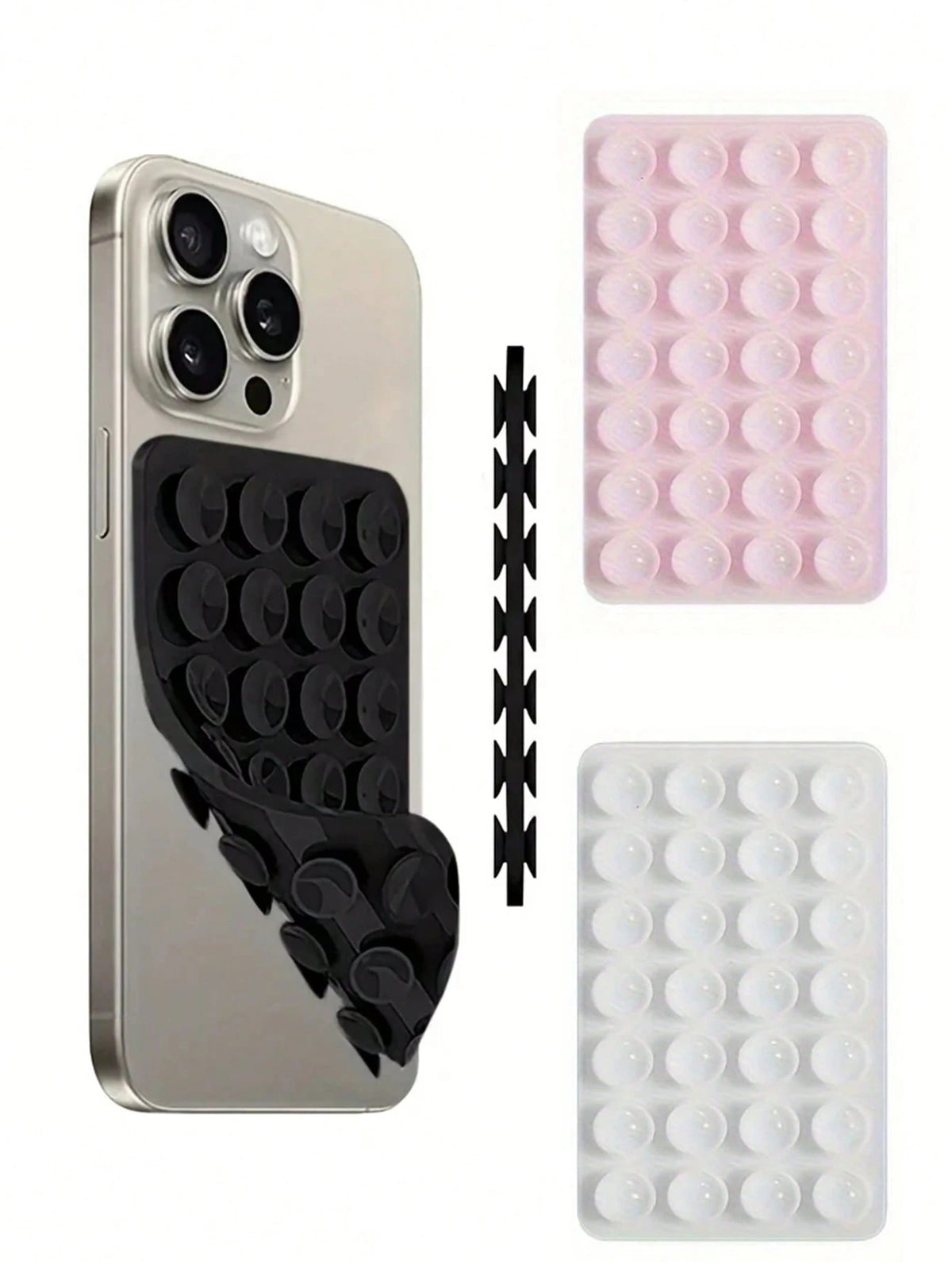 1pc Dual-Sided 28-Dot Thick Anti-Slip Sticker, Suitable For Most Phones- Durable Silicone Suction Cup Stand, Can Stick To Car Glass, Shower Use, Ideal For Video Recording And Photography Phone Access