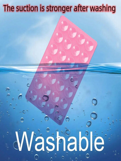 1pc Dual-Sided 28-Dot Thick Anti-Slip Sticker, Suitable For Most Phones- Durable Silicone Suction Cup Stand, Can Stick To Car Glass, Shower Use, Ideal For Video Recording And Photography Phone Access