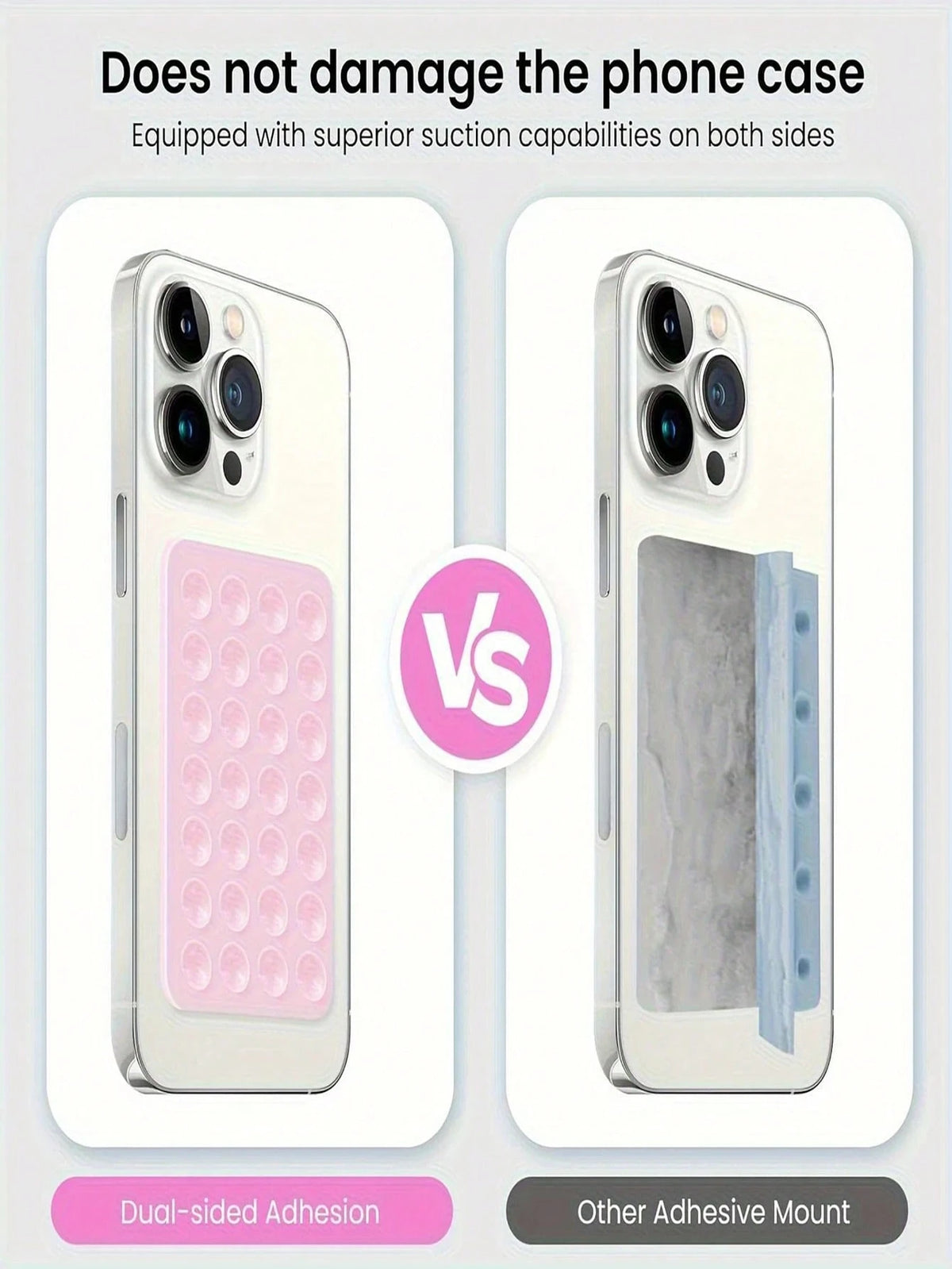 1pc Dual-Sided 28-Dot Thick Anti-Slip Sticker, Suitable For Most Phones- Durable Silicone Suction Cup Stand, Can Stick To Car Glass, Shower Use, Ideal For Video Recording And Photography Phone Access