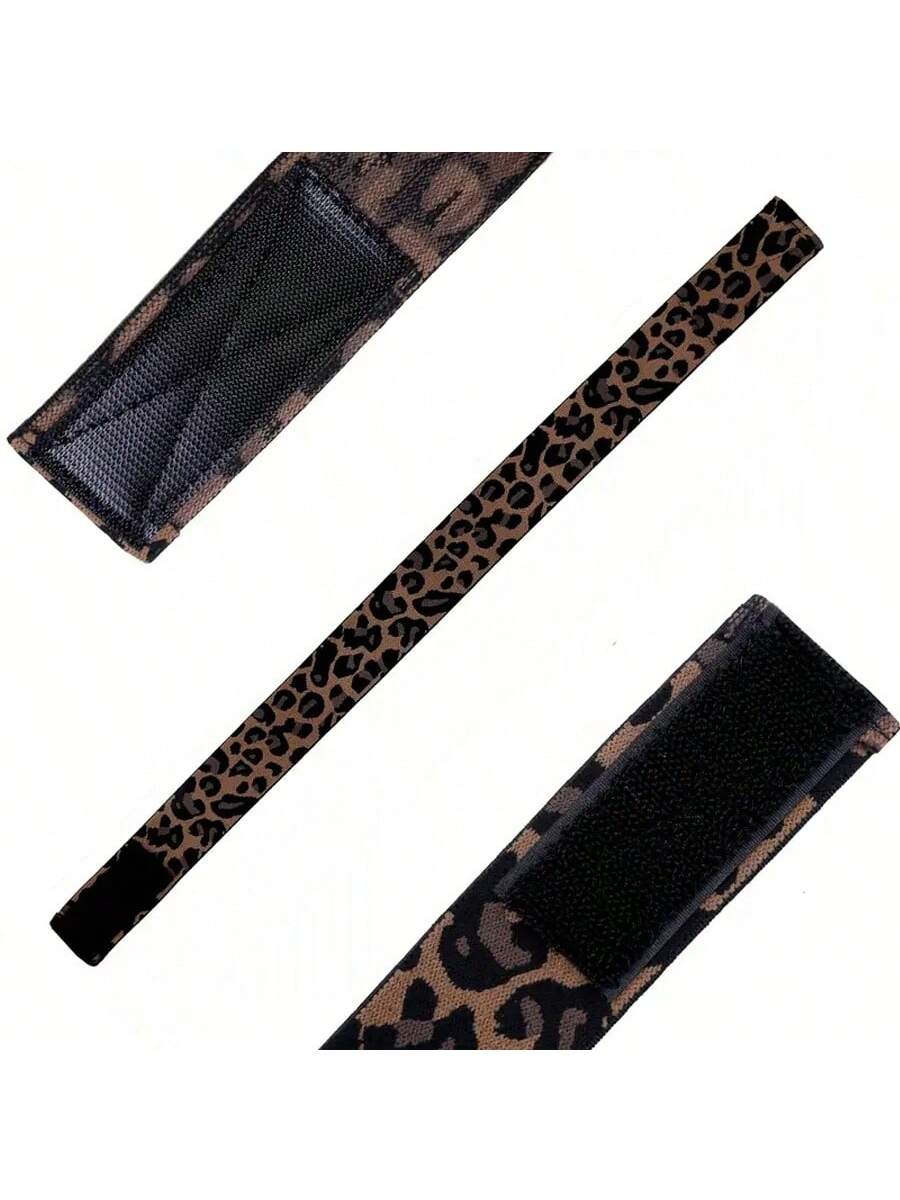 1PC Elastic Bands For Wig Edges Edge Laying Band Adjustable Edge Wrap To Lay Edges Lace Melting Band Leopard Print Pattern Wig Band For Edges Comfortable Elastic Band For Lace Frontal Melt