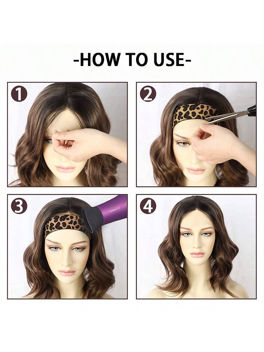 1PC Elastic Bands For Wig Edges Edge Laying Band Adjustable Edge Wrap To Lay Edges Lace Melting Band Leopard Print Pattern Wig Band For Edges Comfortable Elastic Band For Lace Frontal Melt