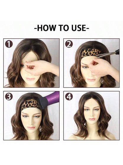 1PC Elastic Bands For Wig Edges Edge Laying Band Adjustable Edge Wrap To Lay Edges Lace Melting Band Leopard Print Pattern Wig Band For Edges Comfortable Elastic Band For Lace Frontal Melt