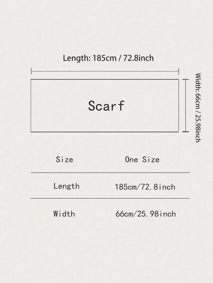 1pc Elegant Four-Leaf Flower Pattern Jacquard Faux Cashmere Warm Scarf For Women, Autumn/Winter Cold-Proof Neck Warmer, Fashionable Versatile Air Conditioning Shawl Blanket, Suitable For Daily Matchin