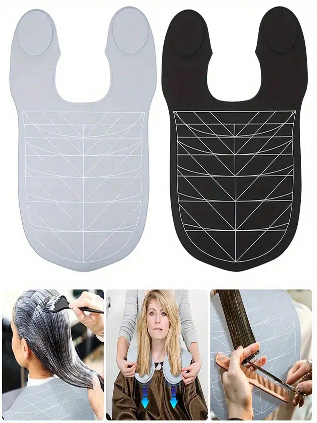 1pc Extra Large Silicone Haircutting Cape, Anti-Hair Breakage Neck Guard, Hair Perming Shoulder Pad, Hairdressing Tool (Suitable For Halloween, Costume Party, Holiday Cosplay, Trick Or Treat Events)