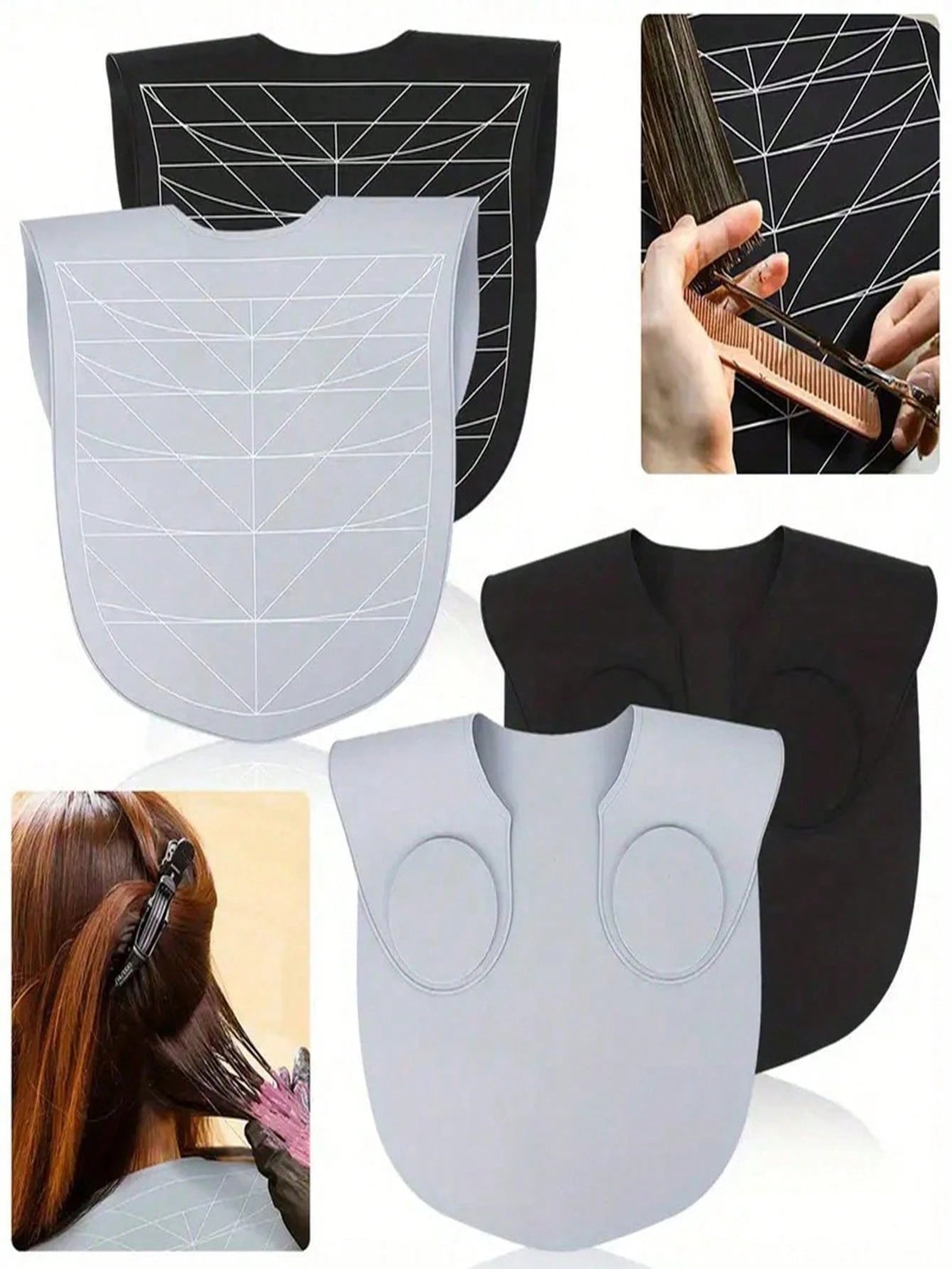 1pc Extra Large Silicone Haircutting Cape, Anti-Hair Breakage Neck Guard, Hair Perming Shoulder Pad, Hairdressing Tool (Suitable For Halloween, Costume Party, Holiday Cosplay, Trick Or Treat Events)