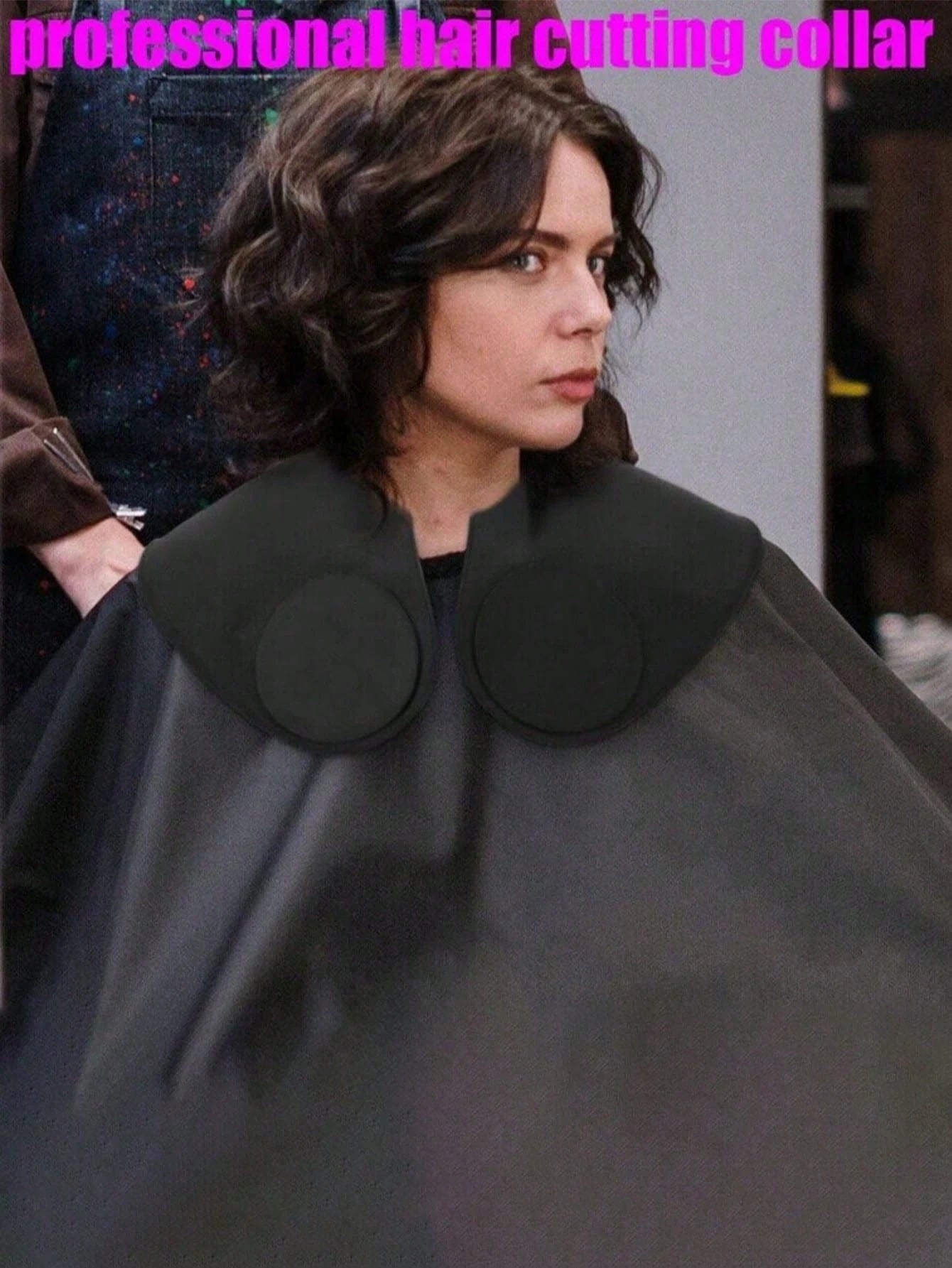1pc Extra Large Silicone Haircutting Cape, Anti-Hair Breakage Neck Guard, Hair Perming Shoulder Pad, Hairdressing Tool (Suitable For Halloween, Costume Party, Holiday Cosplay, Trick Or Treat Events)