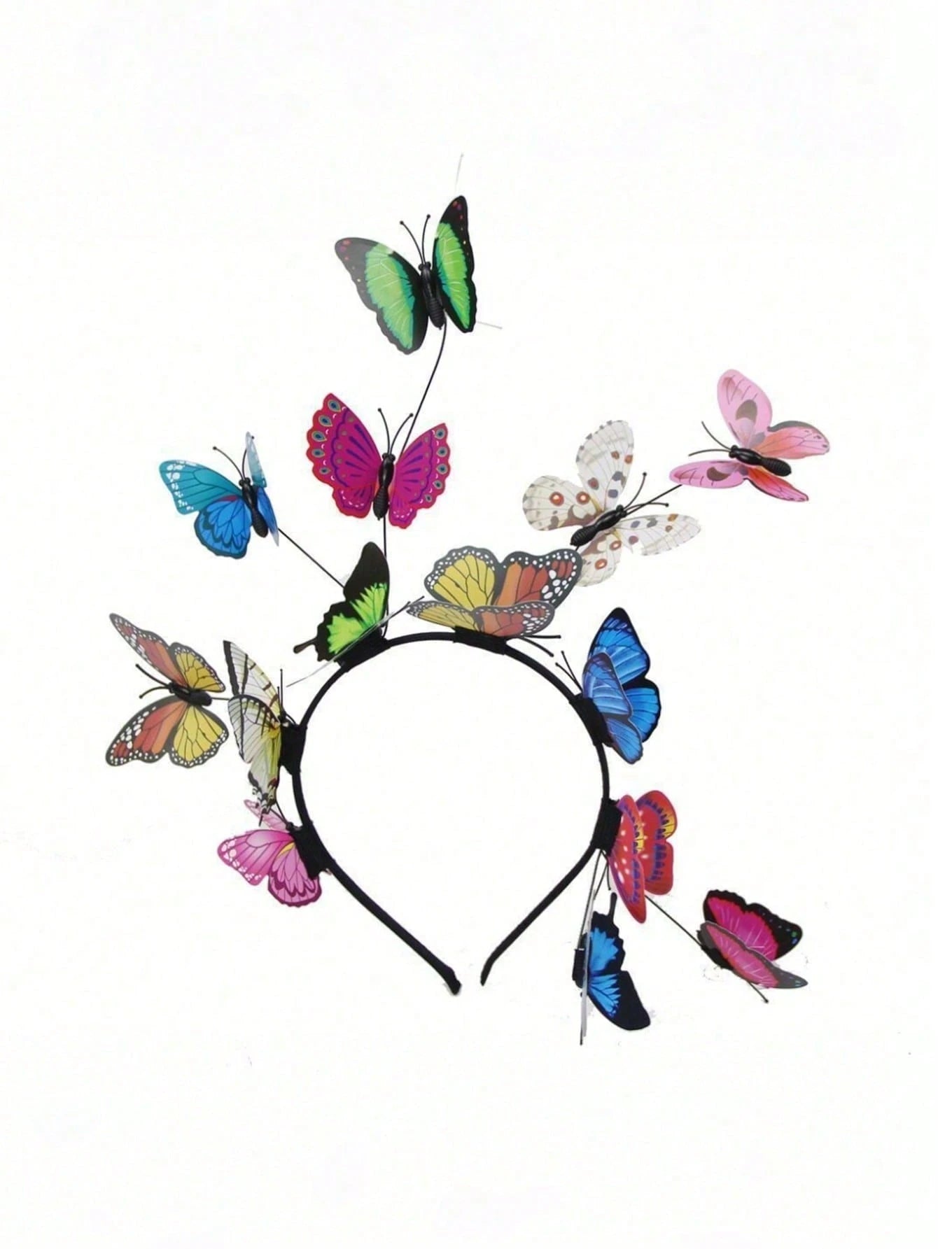 1pc Fairy Mori Style Faux Butterfly Flower Wreath Headband, Wedding Hair Accessory Suitable For Festivals And Parties