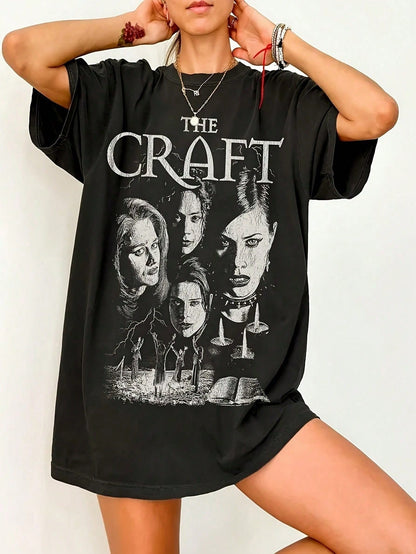 1PC Fashion Aesthetic Women's T-Shirt,The Craft 1996 Shirt, The Craft 1996 Horrorie Halloween T-Shirt,Ie Fans Comfortable Home Wear, Daily Fashion