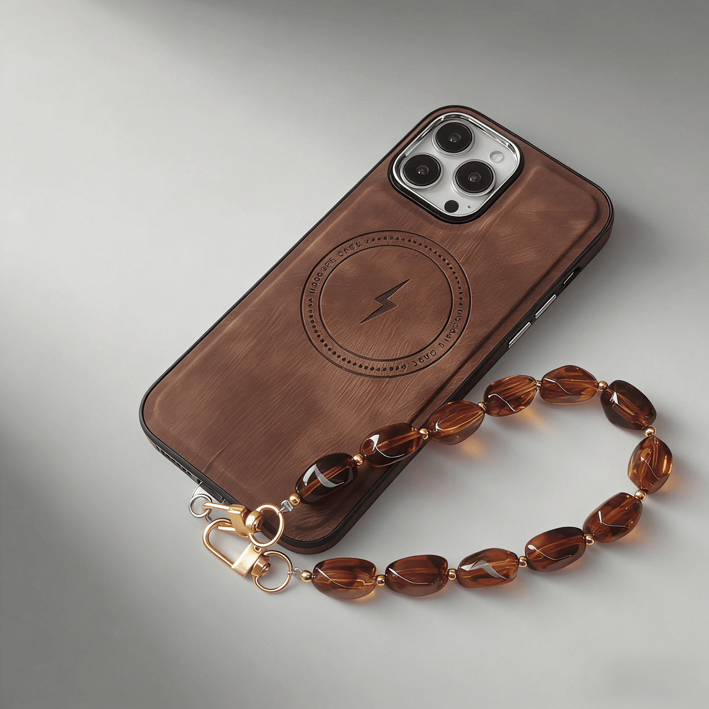 1pc Fashion Asymmetrical Asymmetric Faux Jade Acrylic Beaded Phone Charm, Handmade Phone Strap Pendant; Suitable For Phone/Camera/Bag/Keychain Accessories, Perfect Couple Christmas Best Friend Holiday