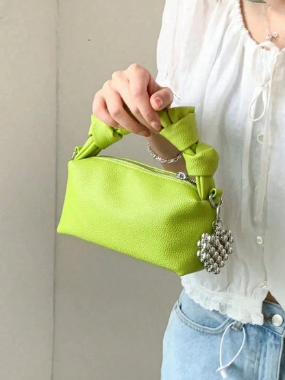 1pc Fashion Women Handbag, Shoulder Bag, Cross-Body Bag, Satchel, Messenger Bag, Pleated Bag, Made Of Durable PU Material, Suitable For Shopping
