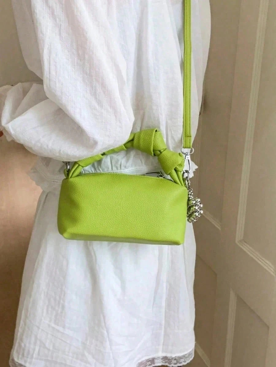 1pc Fashion Women Handbag, Shoulder Bag, Cross-Body Bag, Satchel, Messenger Bag, Pleated Bag, Made Of Durable PU Material, Suitable For Shopping