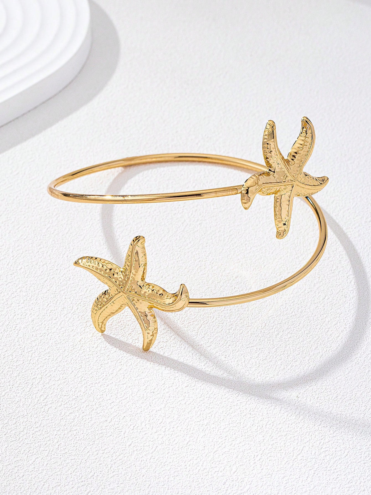 1pc Fashionable Casual Starfish Arm Cuff Bracelet, Beach Resort Accessory For Women