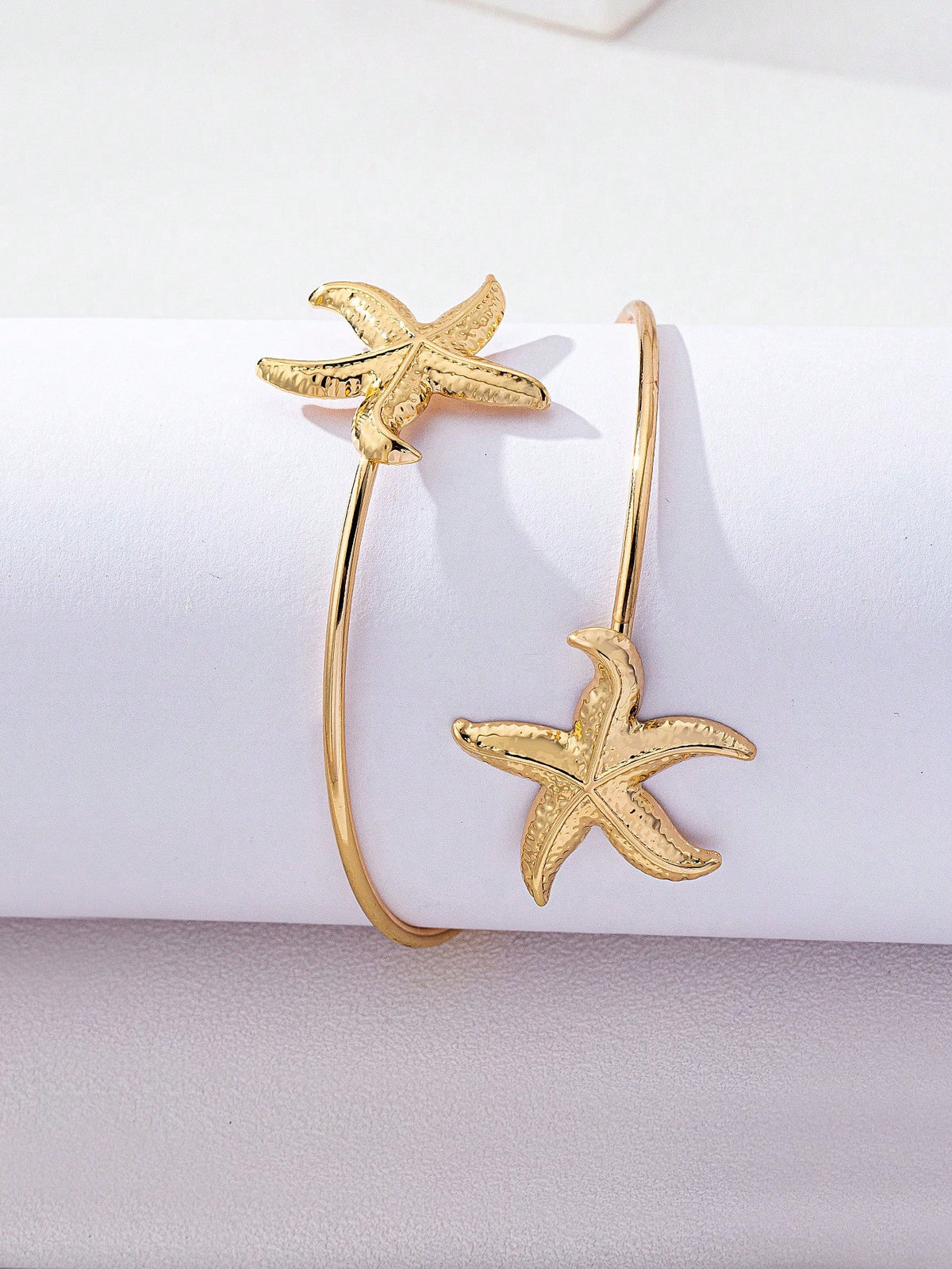 1pc Fashionable Casual Starfish Arm Cuff Bracelet, Beach Resort Accessory For Women