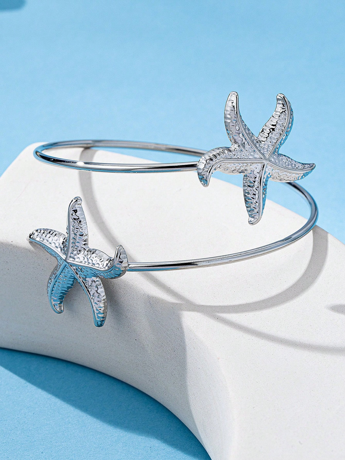 1pc Fashionable Casual Starfish Arm Cuff Bracelet, Beach Resort Accessory For Women