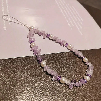 1pc Faux Pearl Decor Beaded Phone Lanyard Gifts For Mother, Family, Friends, Birthday, Holiday Phone Charm, Phone Chain