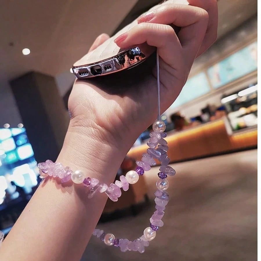 1pc Faux Pearl Decor Beaded Phone Lanyard Gifts For Mother, Family, Friends, Birthday, Holiday Phone Charm, Phone Chain