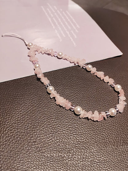 1pc Faux Pearl Decor Beaded Phone Lanyard Gifts For Mother, Family, Friends, Birthday, Holiday Phone Charm, Phone Chain