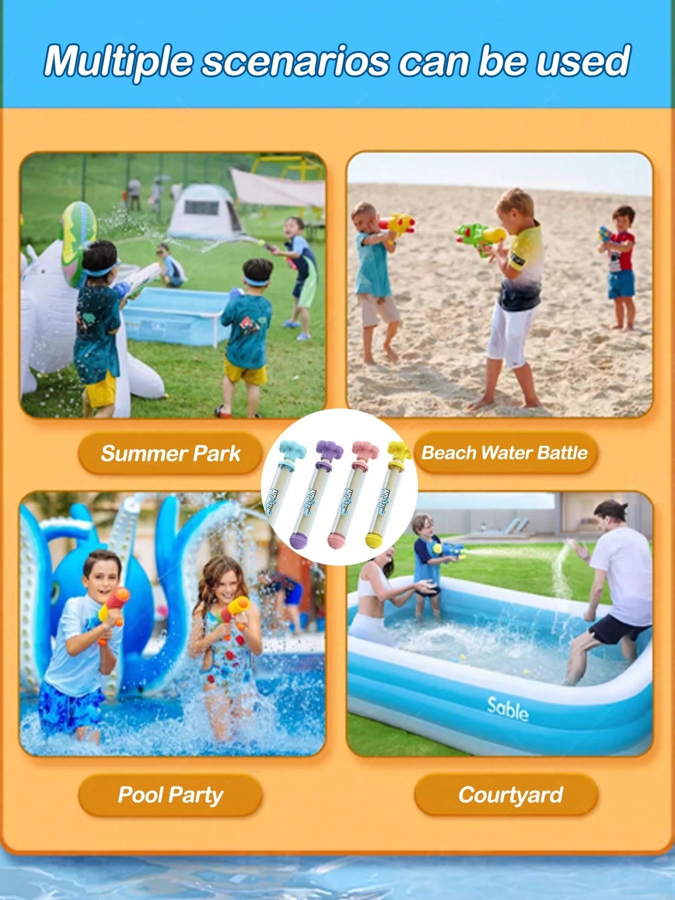 1pc Firework Water Gun, Children's Toy, Large Capacity Pump-Type Water Blaster, Ideal For Beach, Backyard, Garden, Pool, Outdoor Activities, Parties, Water Play, Portable, Party Game, Kids Water Play
