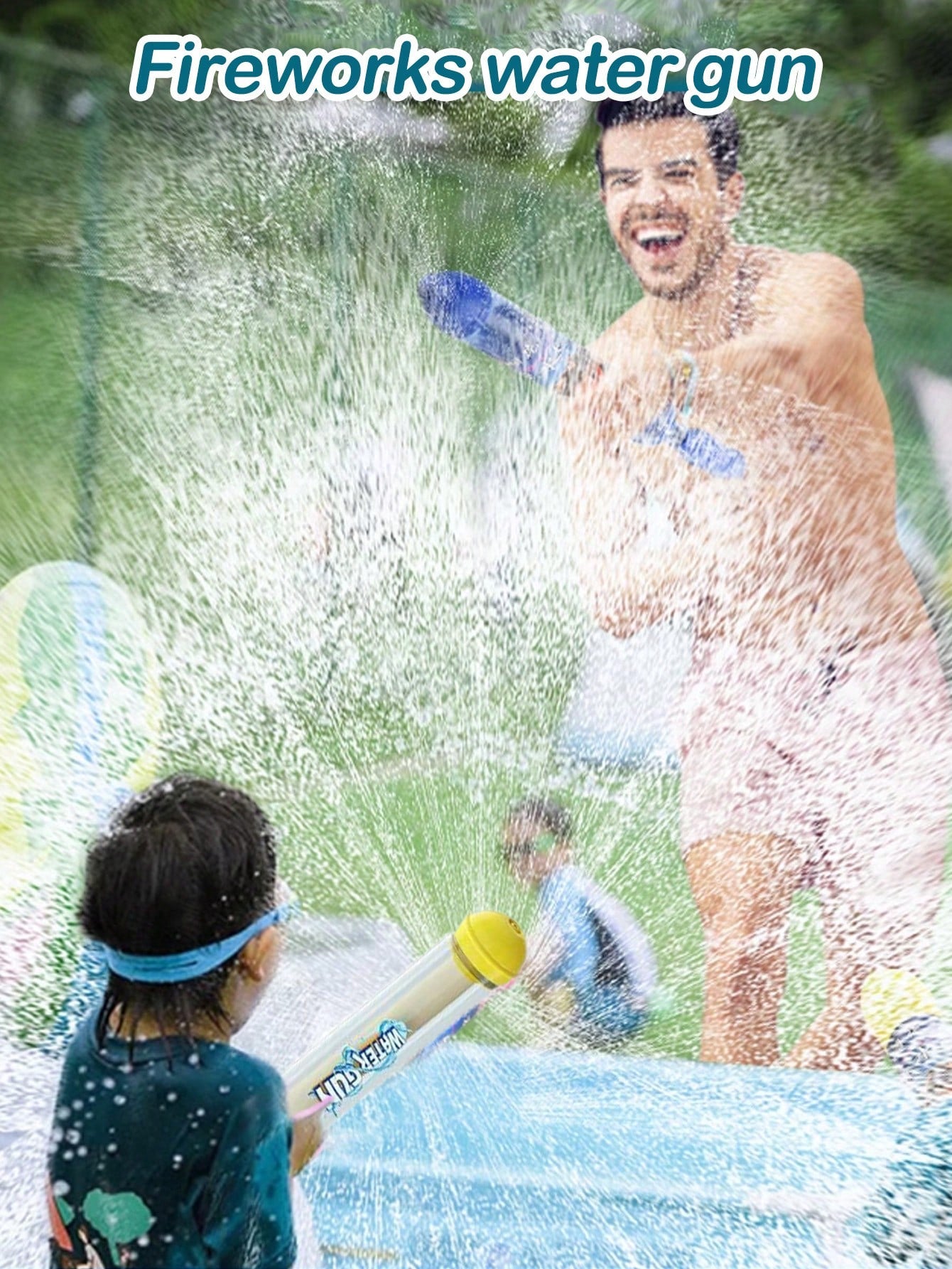 1pc Firework Water Gun, Children's Toy, Large Capacity Pump-Type Water Blaster, Ideal For Beach, Backyard, Garden, Pool, Outdoor Activities, Parties, Water Play, Portable, Party Game, Kids Water Play