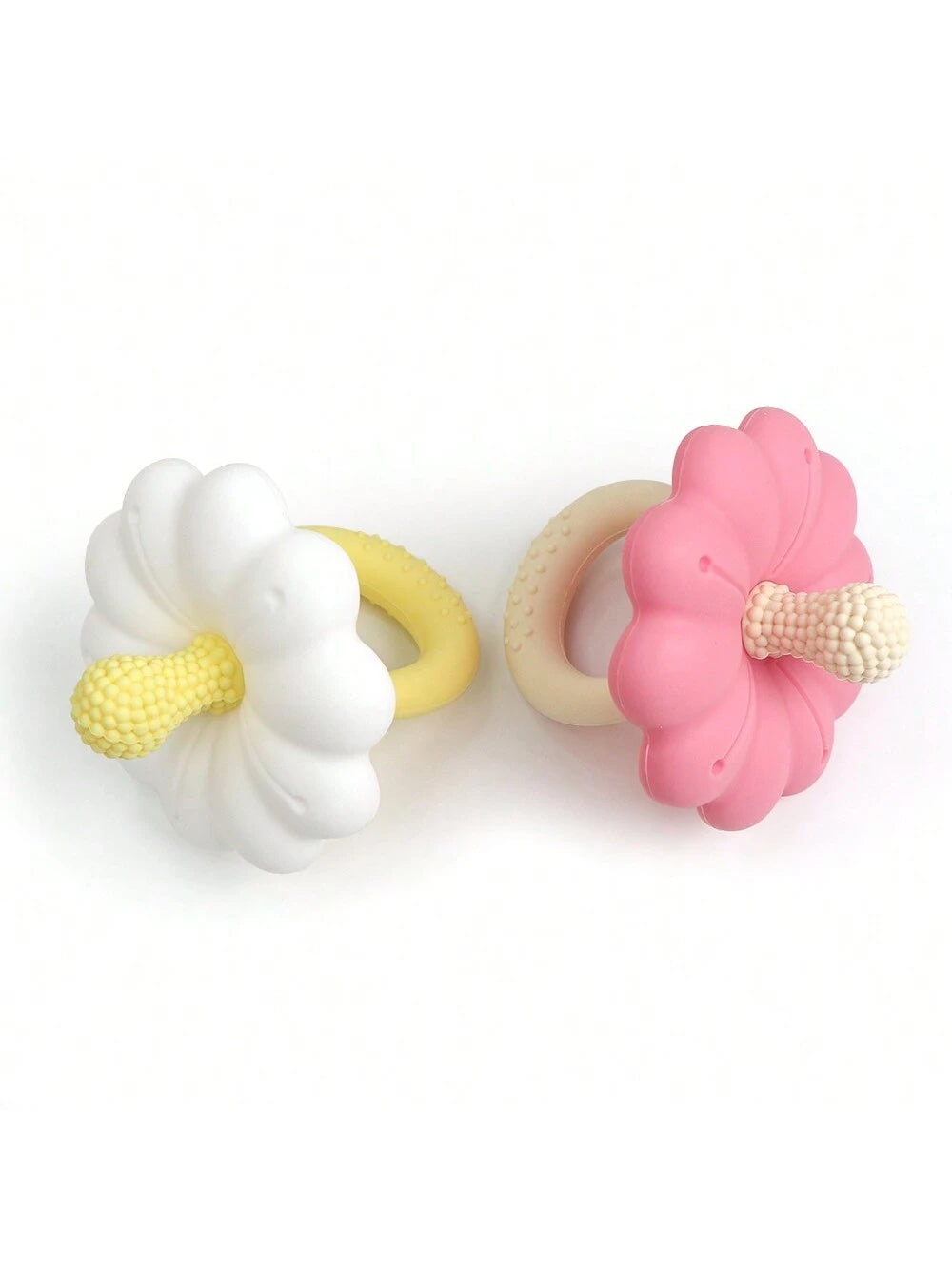 1pc Flower Shaped Silicone Baby Teether, Made Of Silicone, Easy To Grip And Clean, Great Gift For Newborn Babies