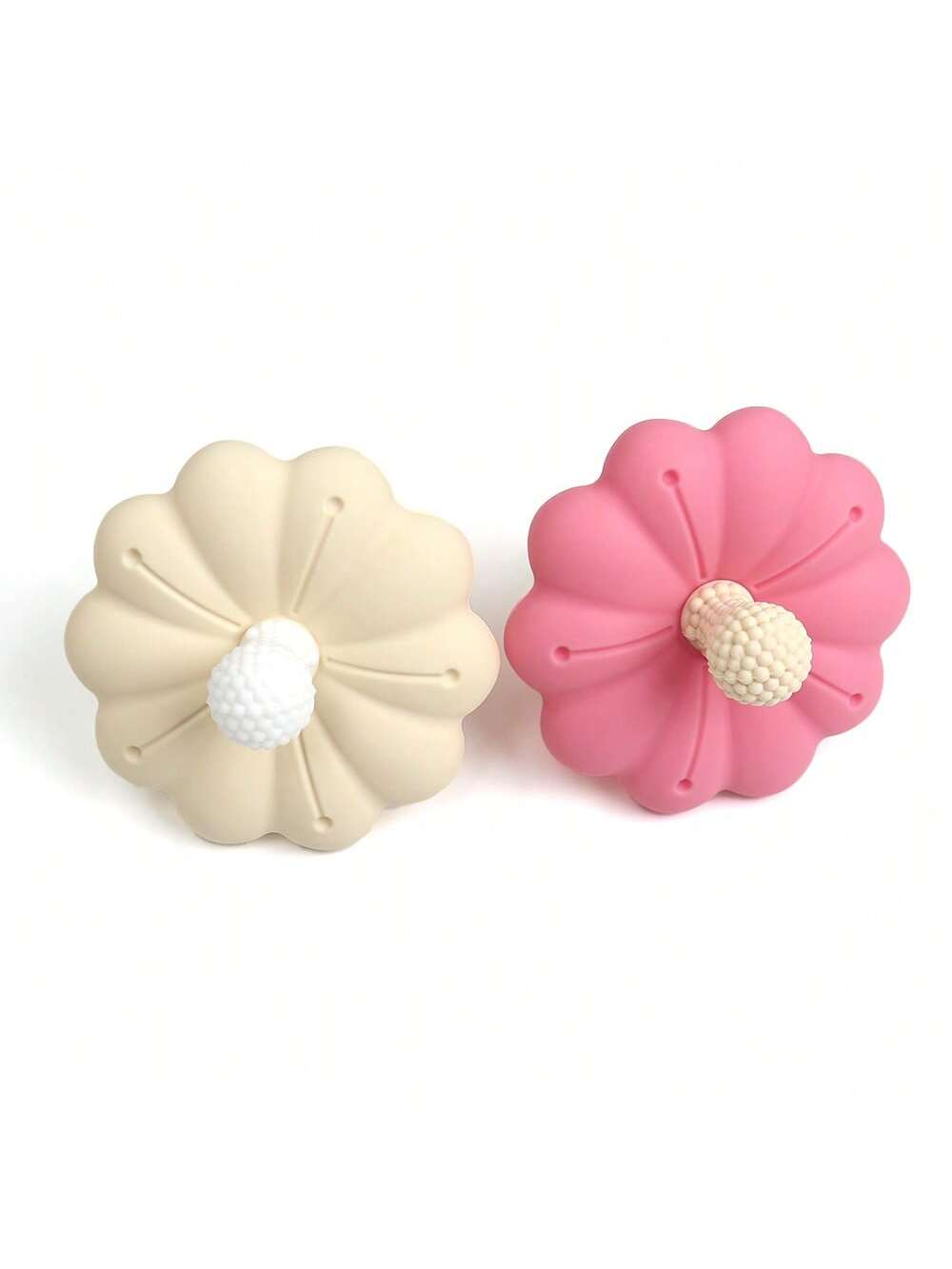 1pc Flower Shaped Silicone Baby Teether, Made Of Silicone, Easy To Grip And Clean, Great Gift For Newborn Babies