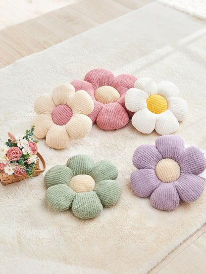 1pc Flower Shaped Throw Pillow, Decorative Cushion For Bed And Sofa, Daisy Pillow Home Decor, Bedroom Decoration, Room Decor, Daily Party, Spring Summer Pillow, Outdoor Garden Summer Cushion