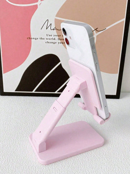 1Pc Foldable Desktop Mobile Phone Holder, Suitable For Watching Tv Series, Studying And Working, Easy To Carry, 4 Colors Available, Suitable For Birthday Gifts,School Stuff.