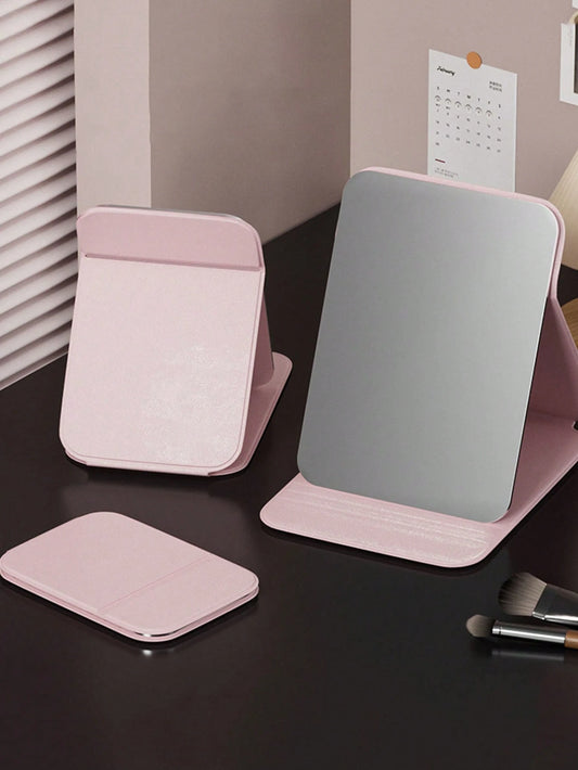 1pc Foldable High Definition Princess Makeup Mirror, Suitable For Student Dorm, Living Room, Bedroom, Bathroom, Travel Accessory, Birthday Gift, Suitable For Men, Mothers, Fathers, Best Friends And Te