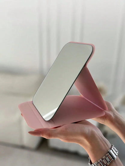 1pc Foldable High Definition Princess Makeup Mirror, Suitable For Student Dorm, Living Room, Bedroom, Bathroom, Travel Accessory, Birthday Gift, Suitable For Men, Mothers, Fathers, Best Friends And Te